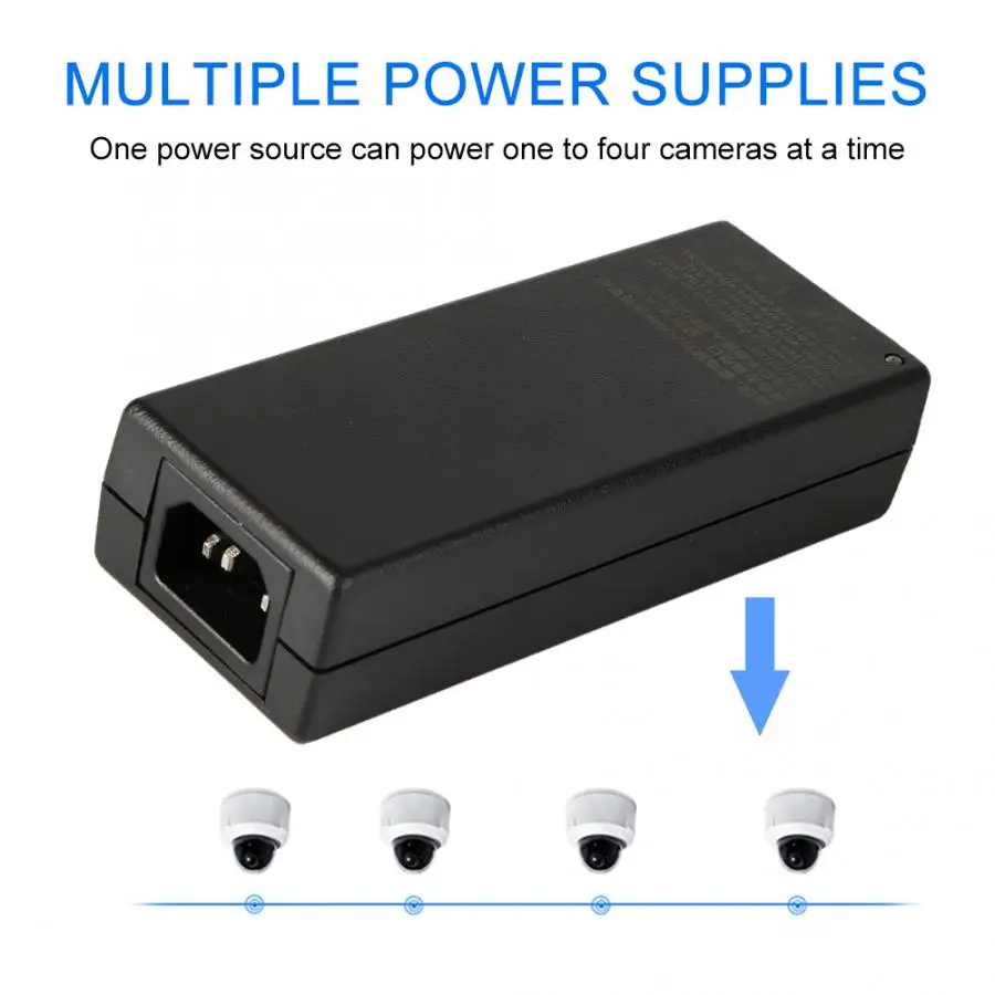 Кабели передачи DC 70V 1.1A 77W Портативный POE инжектор питания адаптер 2 порта AU 110-264V