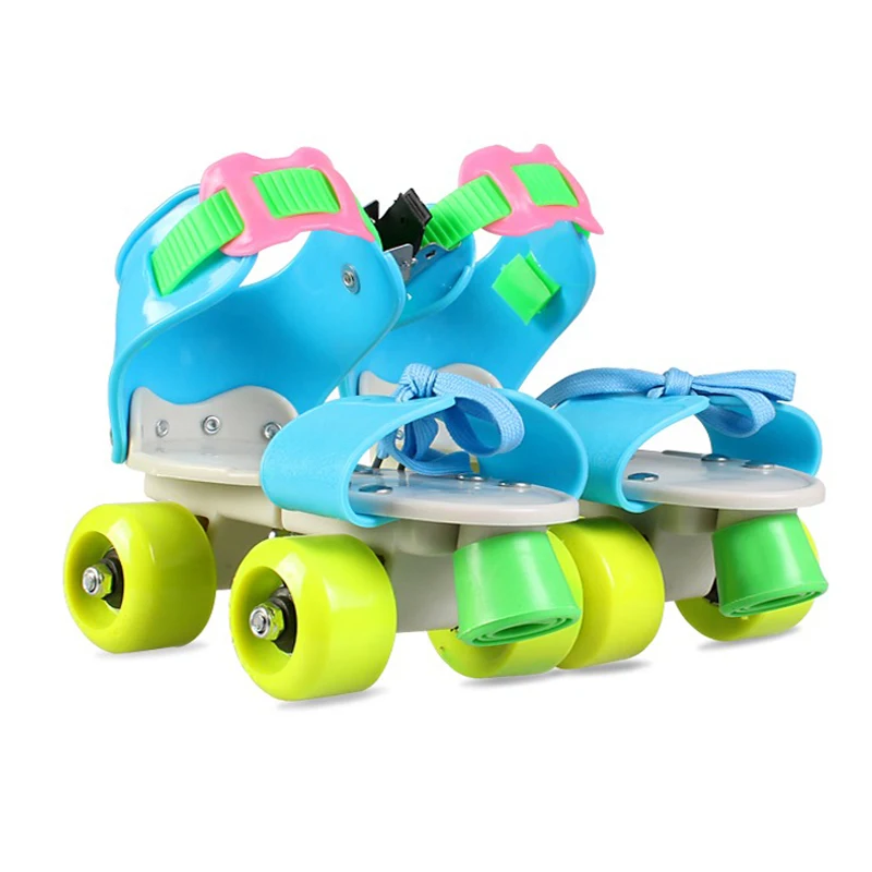 Yellow wheels Дети Регулируемый Роликовый конек обувь двухрядные 4 колеса катания обувь раздвижные Инлайн ролики для слалома дети подарки Роликовые кроссовки - Цвет: Yellow wheels