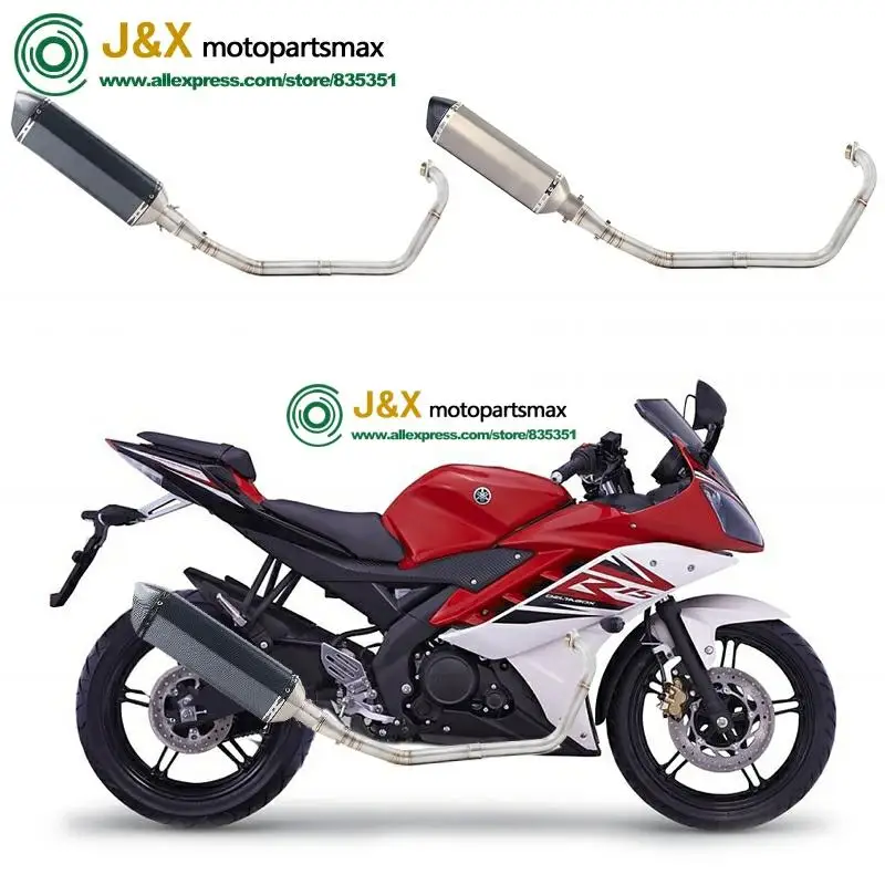 Полная выхлопная система мотоцикла Escape slip on для yamaha YZF R15 MT15 MT-15 2008- средняя труба глушителя DB-Killer
