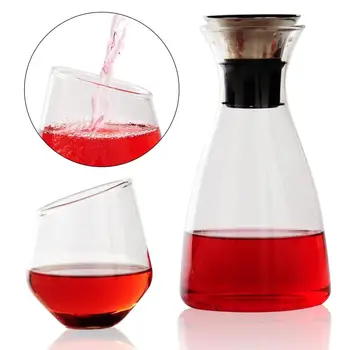 

420ml Whiskey Glass High Temperature Resistant Borosilicate Glass Creative Slanted-spout Red Wine Glass Vasos De Vidrio