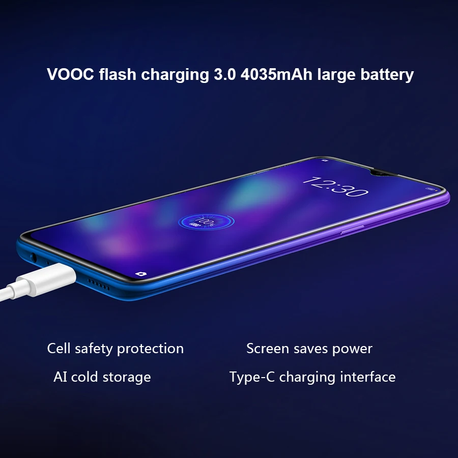Original New Realme Q 4GB 64GB 6.3'' Moblie Phone Snapdragon 712 AIE Octa Core 48MP Quad Camera 20W Fast Charger Smart Phone