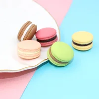 6PCS Simulation Macaron Model Fake Cake Cream Snack Children Shooting Props Wedding Dessert Window Decoration Ornaments 1
