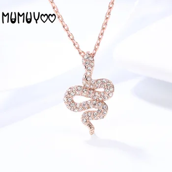 

Fashion jewelry high quality swa, charm snake-shaped crystal pendant necklace clavicle chain for girlfriend exquisite gift