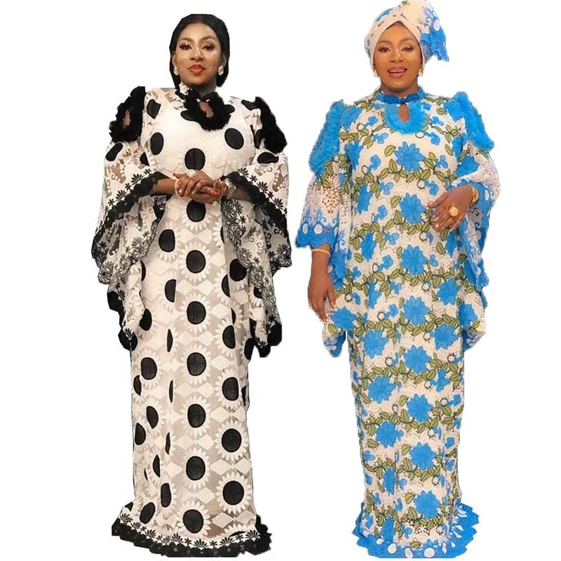 

Africa Plus Size Clothing Lace African Dresses for Women Boubou Robe Femme African Dress Dashiki Embroidered Kaftan Dress