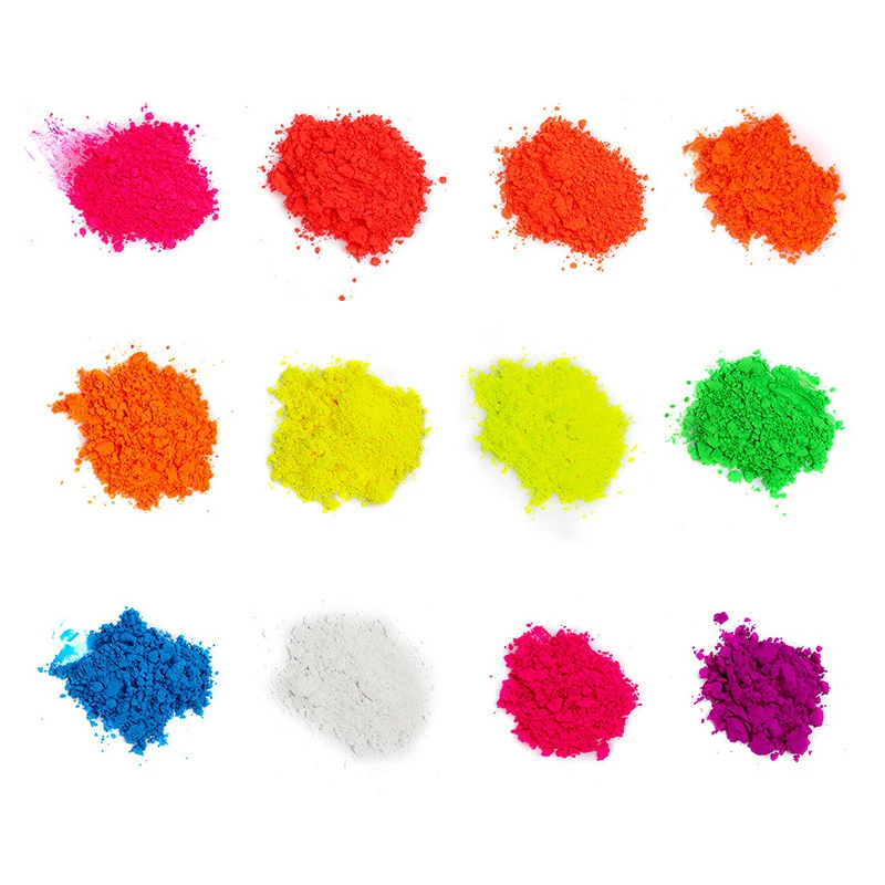 

10g/bag Neon Nail Powder 12 Color Fluorescent Pigment Powder,Printing,Soap Neon powder For Nail Art Glitter Iridescent Powder,Du