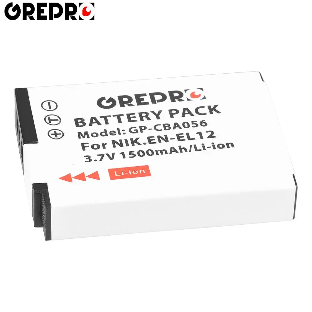 GREPRO 1500mAH EN-EL12 ENEL12 EN EL12 аккумуляторная батарея+ lcd USB зарядное устройство для камеры Nikon P300 P310 S8200 S9100 S9200 S9300