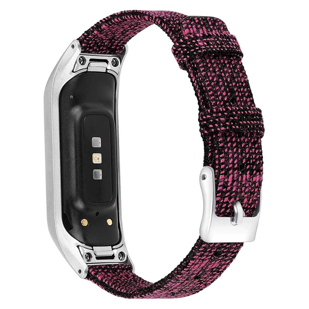 Сменный холщовый ремешок для samsung Galaxy Fit-E Smartwatch ремешок для часов+ металлический каркас браслет ремни для Galaxy Fit-E