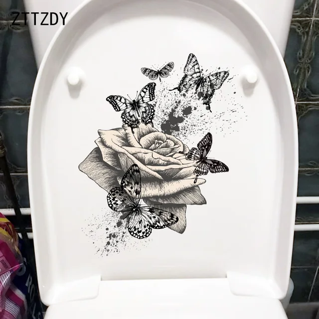 Zttzdy 21 Cm × 25 Kézzel Festett Art Wall Matricák Otthoni Szoba Dekoráció Klasszikus Wc Wc-Kiegészítők T2-0880