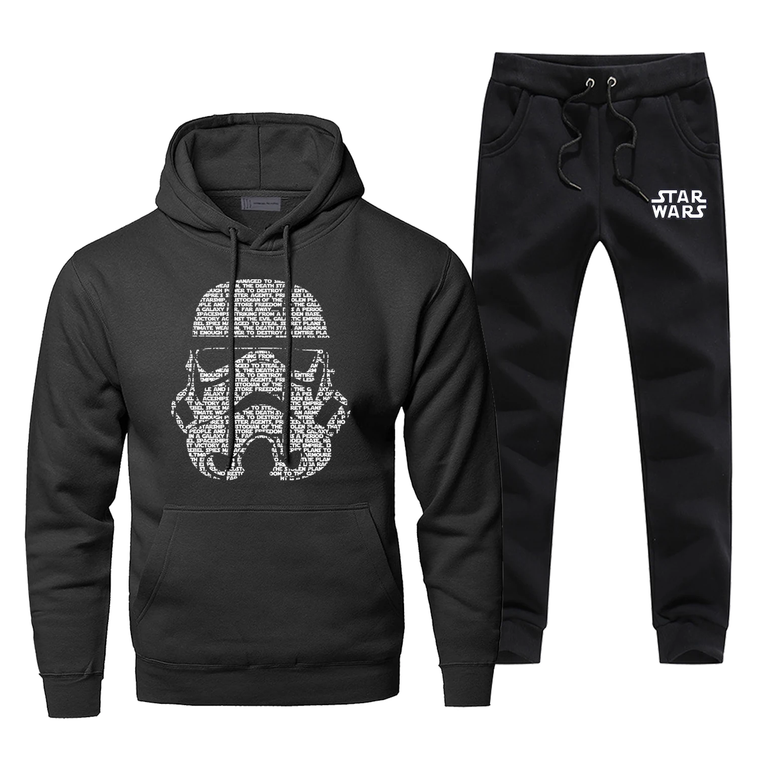 

Star Wars Mens Hoodies Sets Two Piece Pant Starwars Hoodie Sweatshirt Sweatpants Darth Vader Streetwear Sportswear Sweatshirts
