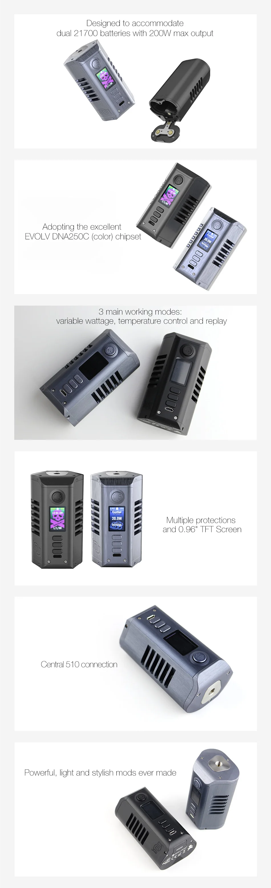 Dovpo Odin Dual 21700 DNA250c Box Mod