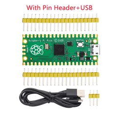 Carte de développement officielle Raspberry Pi Pico, Kit de Stater, carte de microcontrôleur RP2040 Cortex M0 + processeur ARM double cœur 