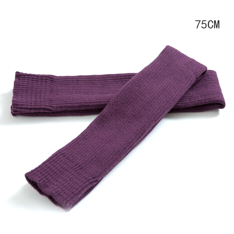 purple 1 пара, женские гетры, длинные эластичные черные вязаные носки для обуви для женщин и девочек, профессиональные аксессуары для танцев - Цвет: purple