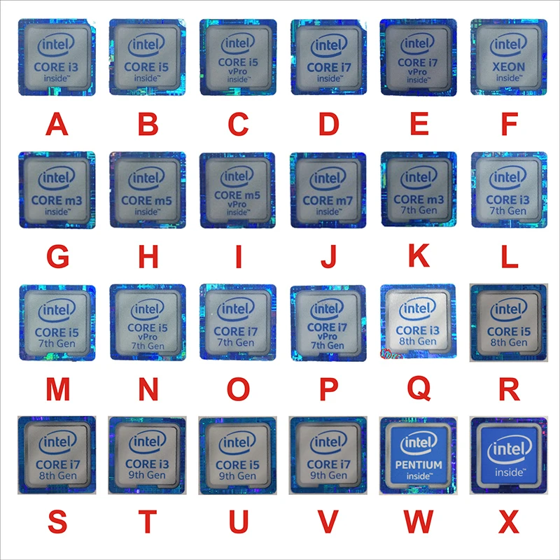 Decorative Concealer Label 6 7 8th Generation Intel I3 I7 Intel Xeon Pentium Processor Dolby Bulk Sales - Stationery Sticker - AliExpress