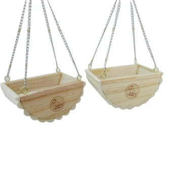 

Small Animals Products Hamster Chinchilla Toys Wooden Swing Harness Hanging Bed Parrot Rest Mat Pet Hanging Pet Toys Accessories