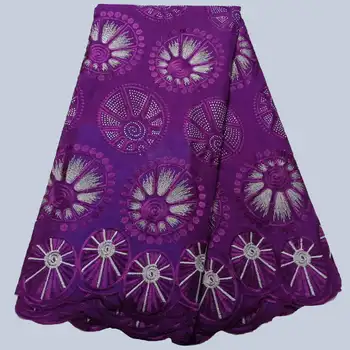 

100% Soft Cotton Voile Lace Purple Swiss Lace Latest High Quality Swiss Voile Laces in Switzerland For Wedding Dress XDE04