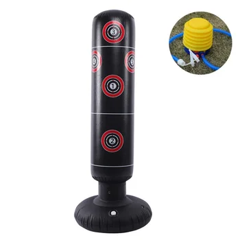 

Inflatable Boxing Punching Bag Kick Training MMA Sandbag Pump For Kids Adults