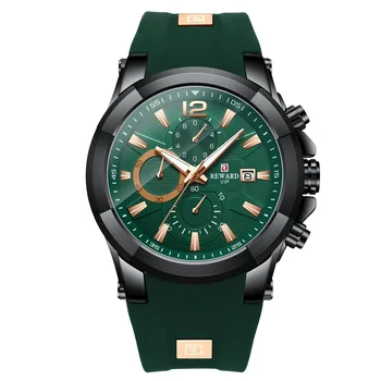 

Reward2019 Silica Gel Wrist Watch Jitter Waterproof Motion Man Wrist Watch Surface Watch