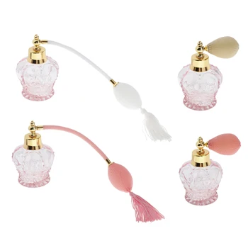 

Vintage Style Refillable Empty Glass Perfume Bottle Bulb with Spray Atomizer 100ml for Lady Women Home Hotel Use