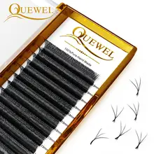 Quewel w forma volume individual cílios w estilo duplo ponta extensões de cílios fãs c/d onda nova ferramenta de maquiagem chicote de olho falso