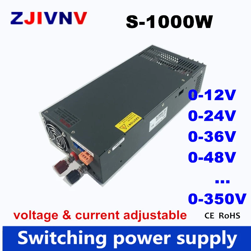 

1000w Switching Power Supply ac-dc output 0-12v 13.8v 15v 24v 36v 48v 60v 72v 90V 110V 220V Voltage and Current adjustable psu