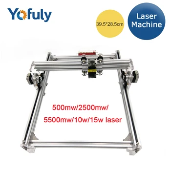 

DIY 500mw/2500mw/5500mw/10W/15W Laser Engraver Machine 395*285mm Desktop Marking Machine Wood Router Cutting Engraver for Gift