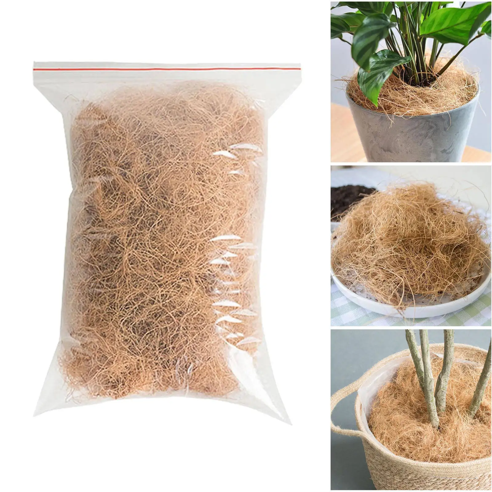 장 코코넛 껍질 섬유 난초 새 둥지, 토양 온도 유지, PH 균형 정원 심기 용품, 500g