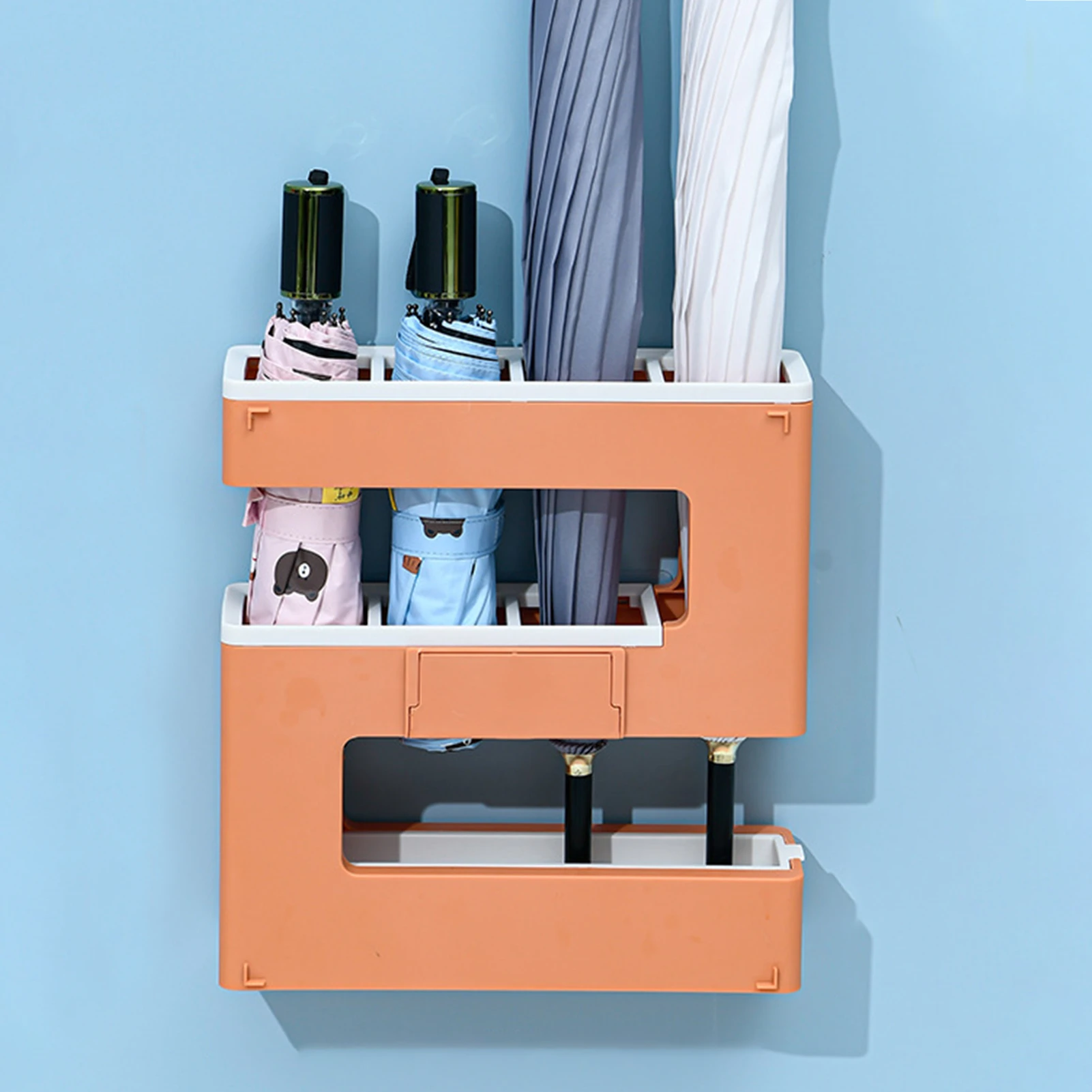 Soporte de pared paraguas, estante de almacenamiento de conmutación, ahorro de espacio, bastón para almacenar paraguas, bastones para caminar|Soportes y estanterías de almacenamiento| - AliExpress
