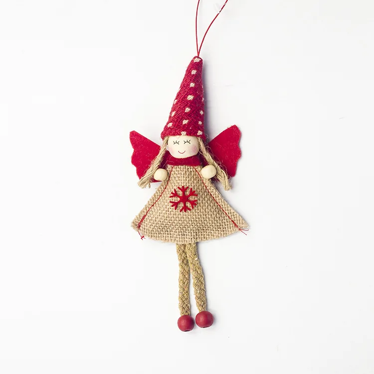 Новые рождественские украшения, шерстяной кулон для девочки-ангела, Рождественская елка, оконные украшения, новогодние подарки для детей - Цвет: Насыщенный сапфировый