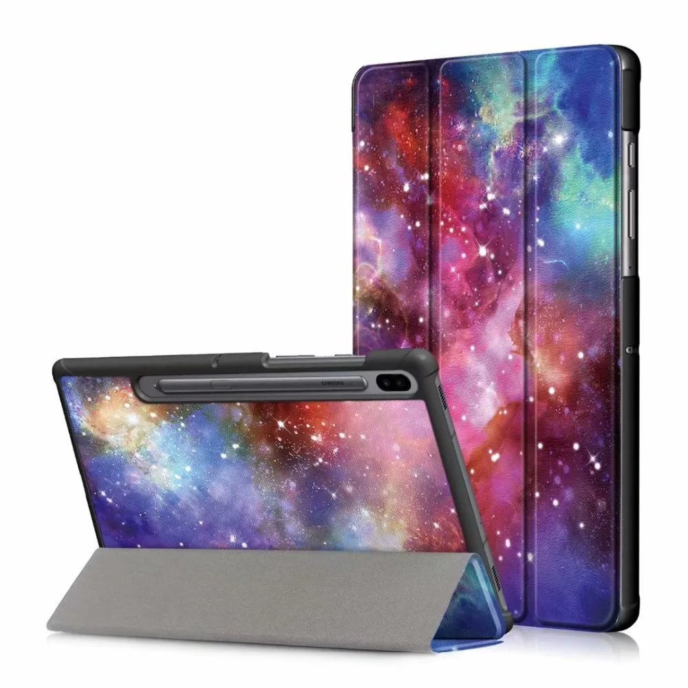 Ультра тонкий чехол для samsung Galaxy Tab S6 10,5 SM-T860 SM-T865 Подставка для планшета умный чехол для samsung Galaxy Tab S6 Чехол+ пленка