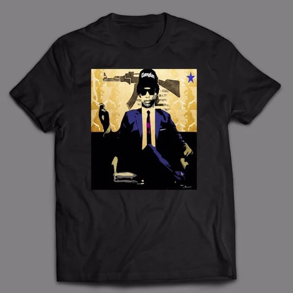 EAZY-E надпись NWA рэп MASHUP арт * олдскулл Пользовательские Футболка много вариантов |