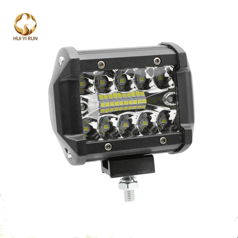 Модифицированный Точечный светильник для мотоцикла, рабочий светильник, 4 дюйма, рабочий светильник, три ряда, яркий светодиодный потолочный светильник