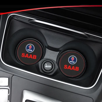 

1pcs car skid mat case for SAAB 9-3 93 9-5 9 3 9000 9 5 Auto Water Cup Slot Non-Slip Mat Pad car Accessories