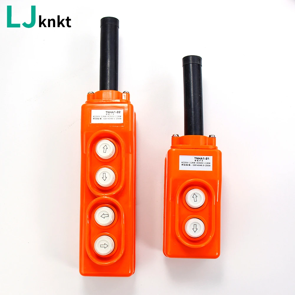 

TNHA1-21 TNHA1-22 250V 5A Four channels Chain crane Rainproof controller Lifting motor Button switch Winch drive switch