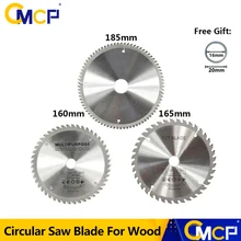 Lame de scie circulaire pour bois et plastique, diamètre 160, 165, 185 mm, TCT disque de découpe 24T, 48T, 60T, 80T