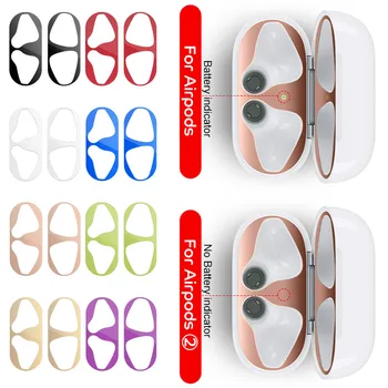 

for Apple AirPods 1 2 Case Cover Accessories Protection Sticker Skin Protecting Metal Dust Guard from Iron Shavings Air Pods