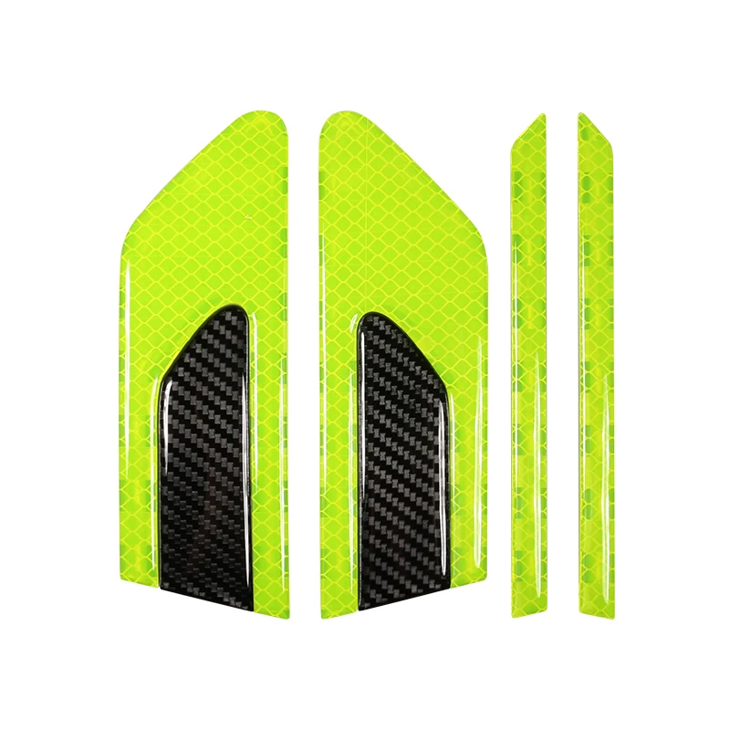 HYZHAUTO 2 шт. Автомобильная листовая доска Светоотражающая наклейка 3D углеродное волокно Грузовик Авто Мотоцикл Светоотражающие предупредительные полоски против царапин