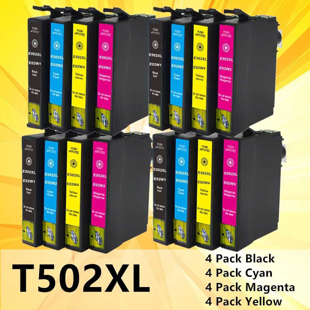 T502XL for Epson 502XL 502 XL ink cartridge Expression Home XP-5100 5105 2860DWF 2865D printer cartridges | Компьютеры и офис