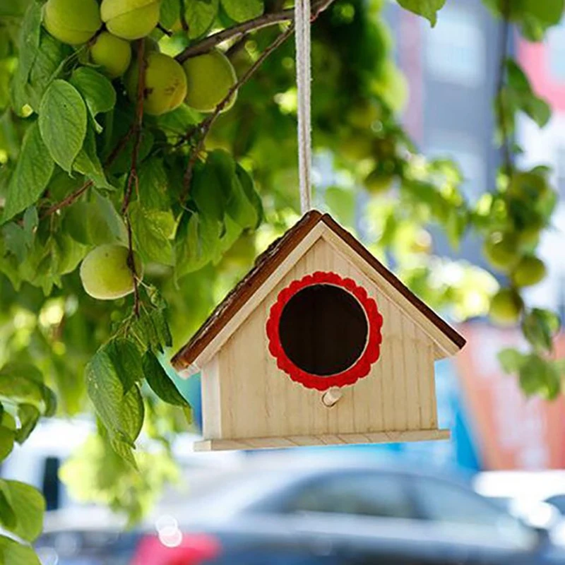 ELEG-деревянные скворечники Nest Naturals кедр на открытом воздухе Висячие садовые патио декоративные для голубей/зяблик/Wren/Робин/седар/Воробей S