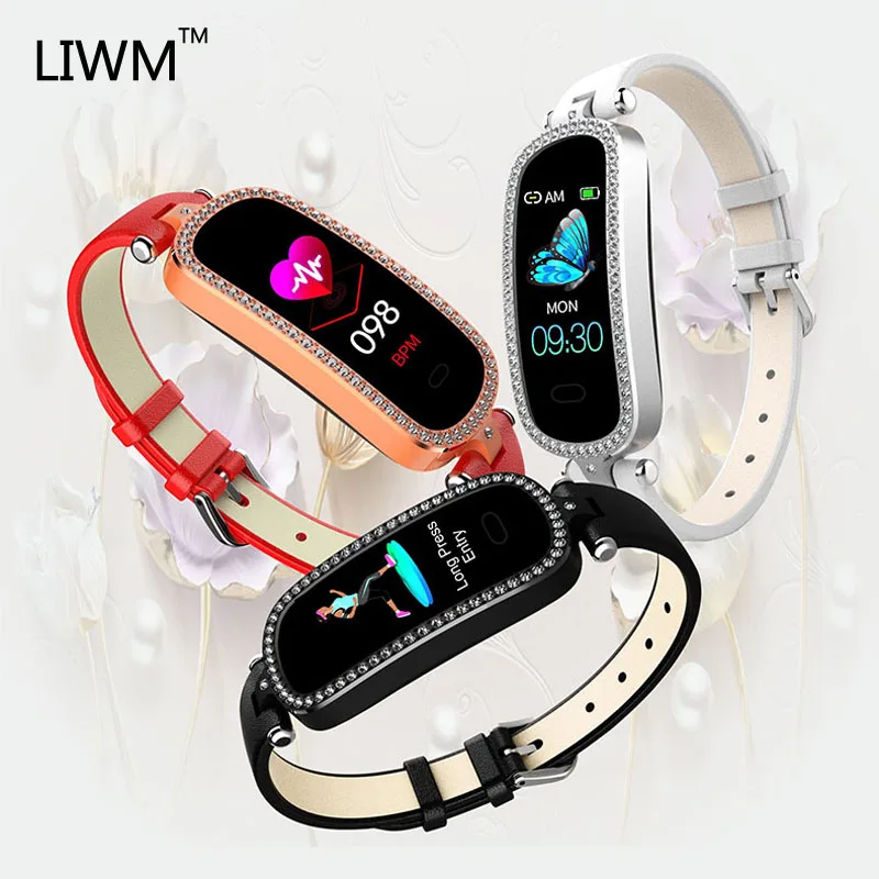 

Fashion Ladies Smart Watch Woman Heart Rate Blood Pressure Female Physiological Monitoring Sleep Detection Waterproof Bracelet