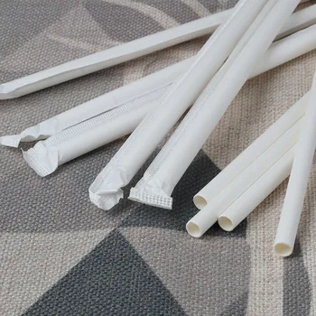 

Factory Currently Available Separate Packaging Papers Straw Single Bottle Bag Paper Straw Pure White Hotel Customizable Paper St