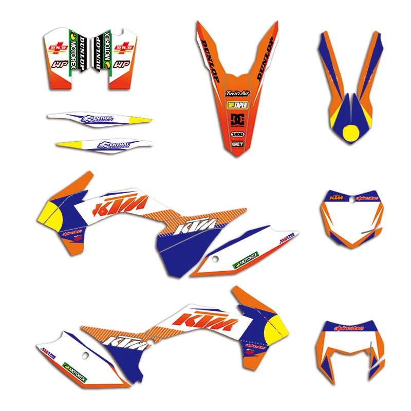 Мотоциклетная команда графические наклейки деко наборы для KTM SX EXC EXCF XCW XCFW 125 250 300 450 500