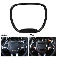Steering Wheel Center Trim Ring Cover For Dodge Challenger/Charger 15-2019 Black Highly Class