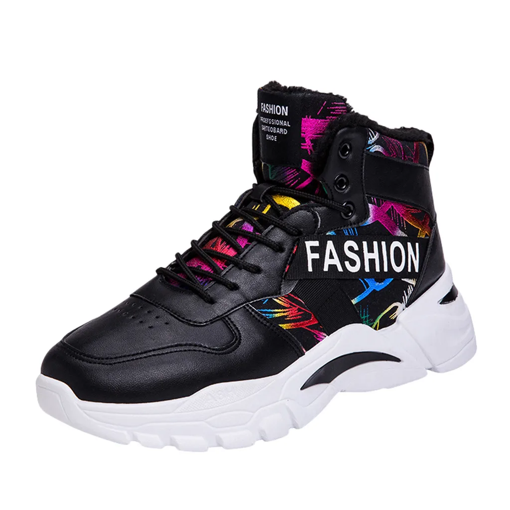 

SAGACE Fashion Men's Sneakers Fleece plush Breathable Wear-Resistant Outdoor Cotton Sports Shoes for male Walking Sneakers Tenis