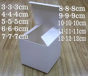 

10*10*10cm Cube white packaging gift box ,small cardboard boxes,square kraft paper cardboard packaging paper box freeshipping
