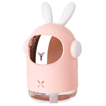 

Hot 350Ml Humidifier Rabbit Ultrasonic Cool Mist Maker Aroma Air Oil Diffuser Romantic Color LED Lamp Humidificador