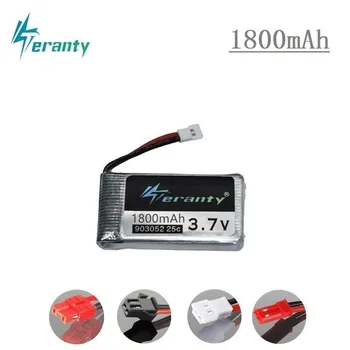 

3.7v 1800mAh Rechargeable Battery for KY601S SYMA X5 X5S X5C X5SC X5SH X5SW X5HW X5UW M18 H5P HQ898 H11D H11C lipo battery 1pcs