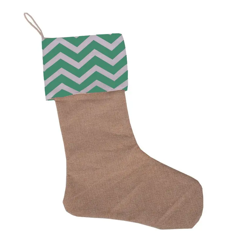 Christmas Stocking Gift Bag Simple Pattern Children's Stocking Bag Gift Bag Christmas Decoration Accessory