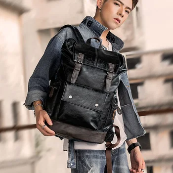 

Schoolbag backpack men's backpack fashion Korean fashion travel backpack fashion