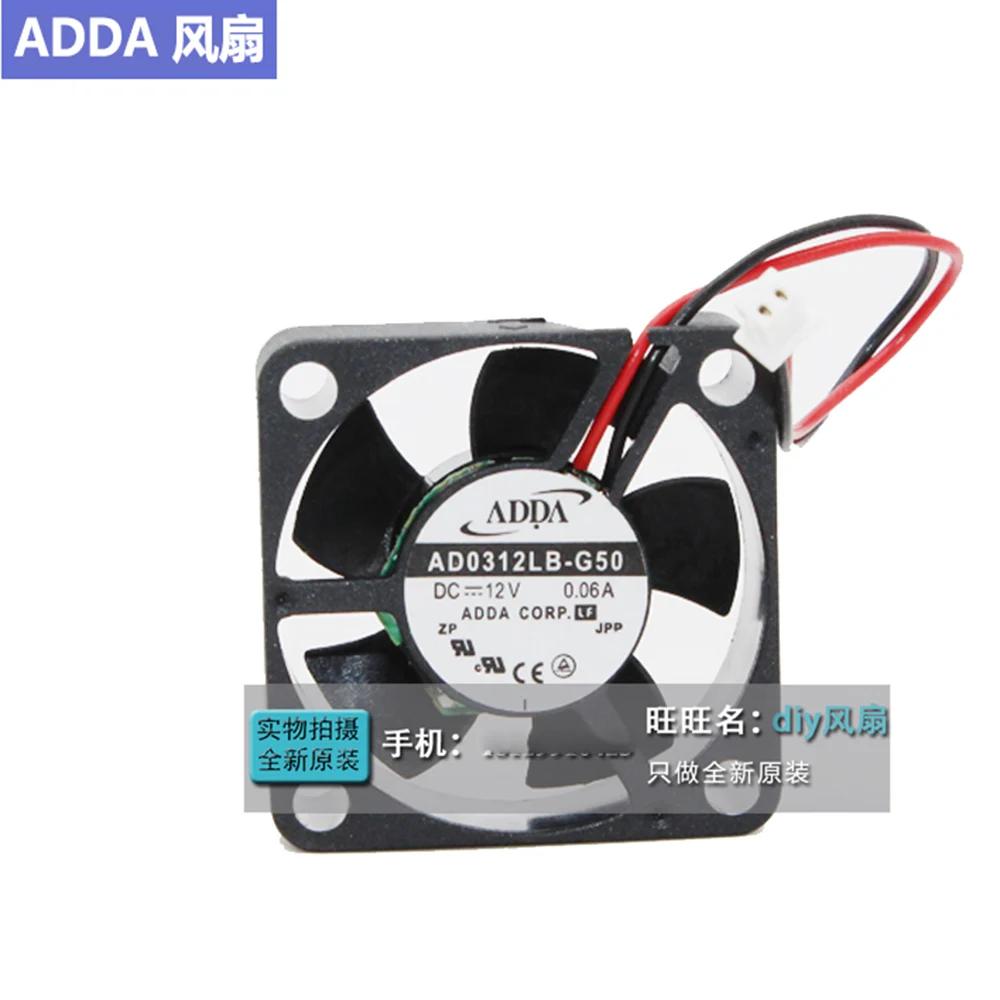 

FOR ADDA AD0312LB-G50 3010 30X30X10MM dual ball fan 3CM DC 12V 0.06A Mute silent fan