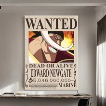 One Piece Wanted Poster Poster Aliexpress
